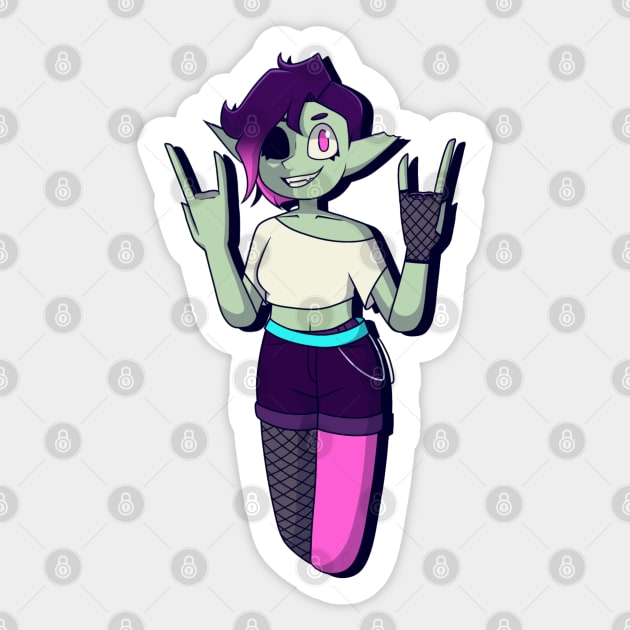 Alt Zombie Girl Sticker by WhiteRabbitWeirdo